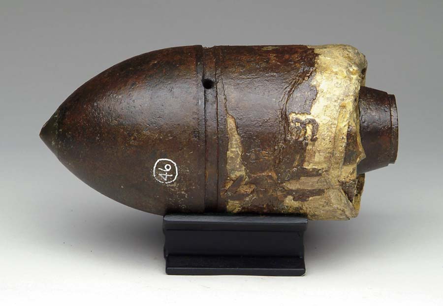 Appraisal: US TYPE II JAMES SHELL Excavated from the siege of