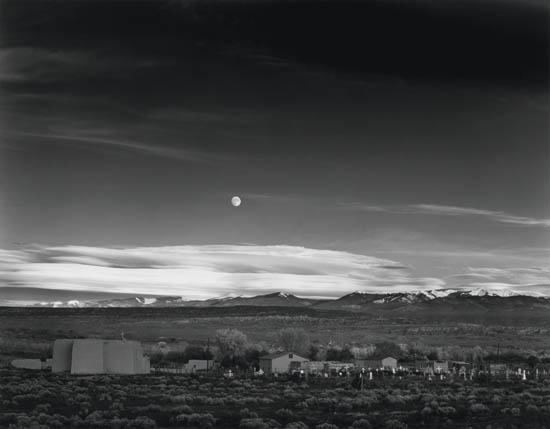 Appraisal: ADAMS ANSEL - Moonrise Hernandez New Mexico Silver print x