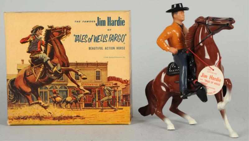 Appraisal: Hartland Jim Hardie Figure on Horse Figure comes with hat