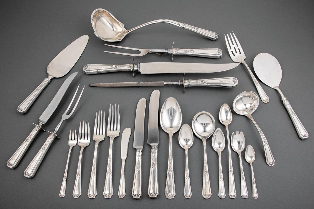 Appraisal: American Sterling Silver Flatware Service for Twelve Towle Louis XIV