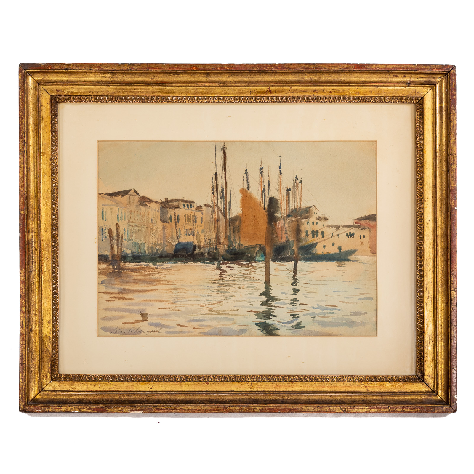 Appraisal: JOHN SINGER SARGENT MARINE WATERCOLOR American - Watercolor signed John