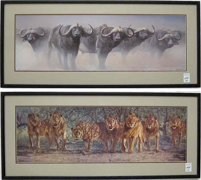 Appraisal: JOHN BANOVICH TWO LIMITED EDITION COLOR PRINTS Montana th century