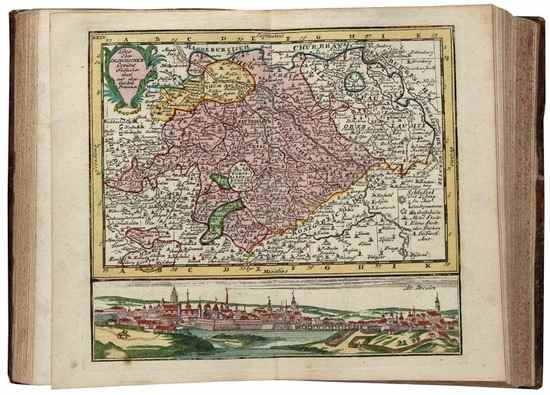 Appraisal: Germany - Atlas Portatilis Germanicus original hand-coloured maps of occasional