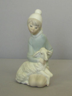 Appraisal: Shepherd With Lamb - Matte Finish Retired Good Condition