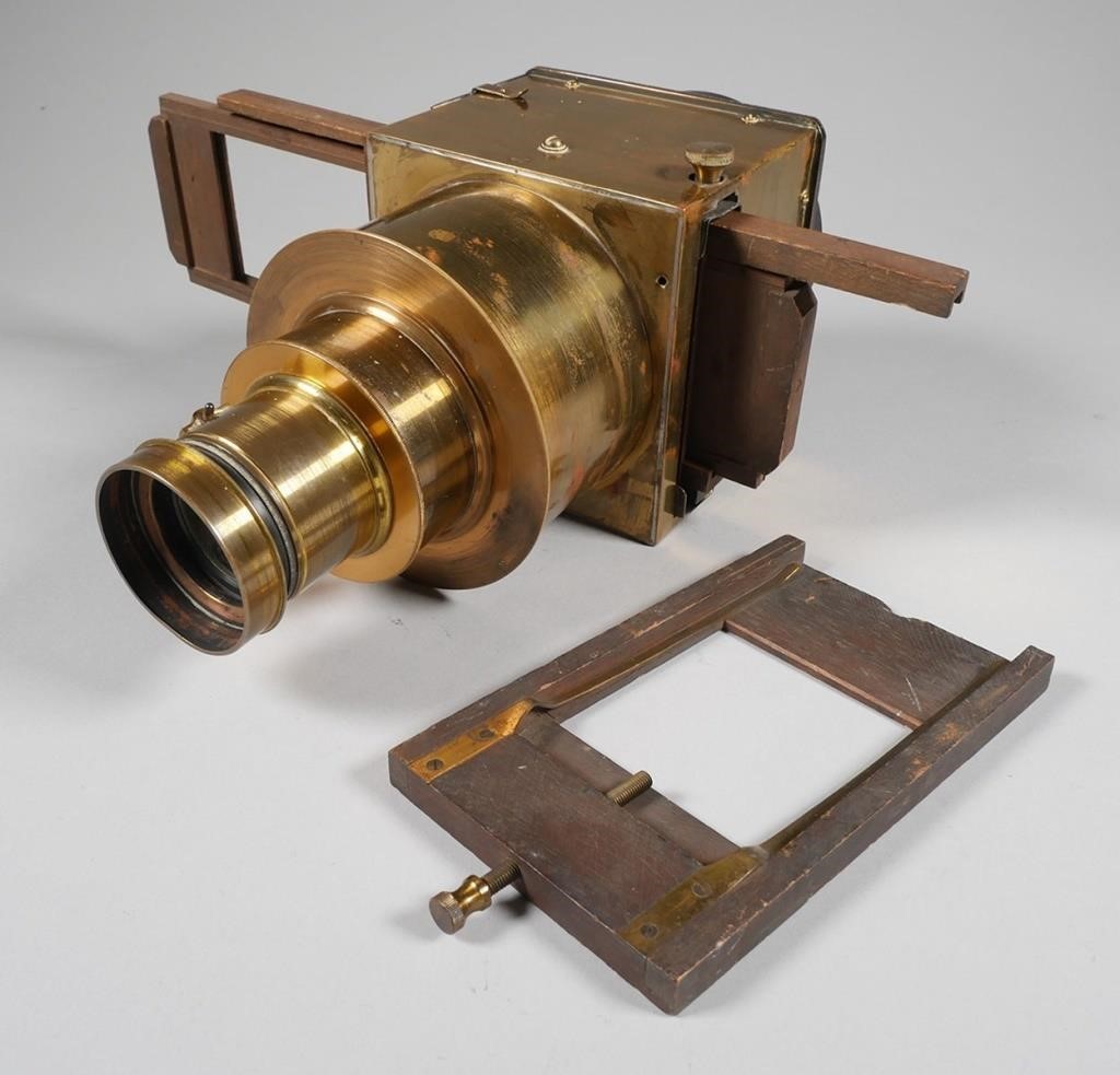 Appraisal: Antique McIntosh lens for magic lantern Brass body measures x