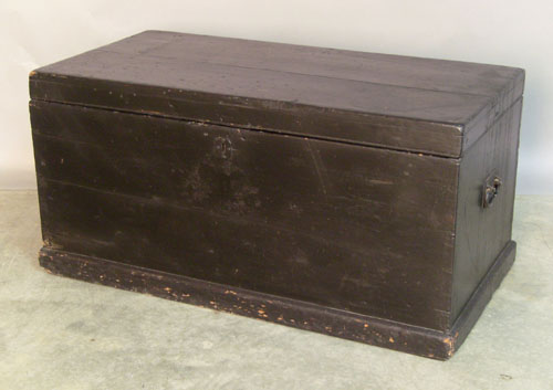 Appraisal: Black painted blanket chest th c h w