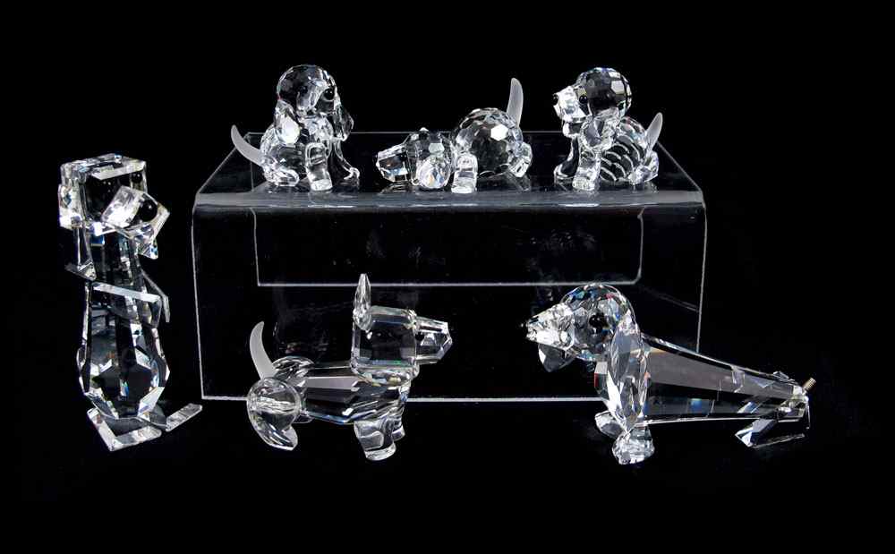 Appraisal: SWAROVSKI CRYSTAL FIGURES piece lot to include TERRIER A Stocker