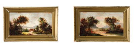 Appraisal: PAIR OF LANDSCAPES AMERICAN POSSIBLY HUDSON RIVER VALLEY SCHOOL MID