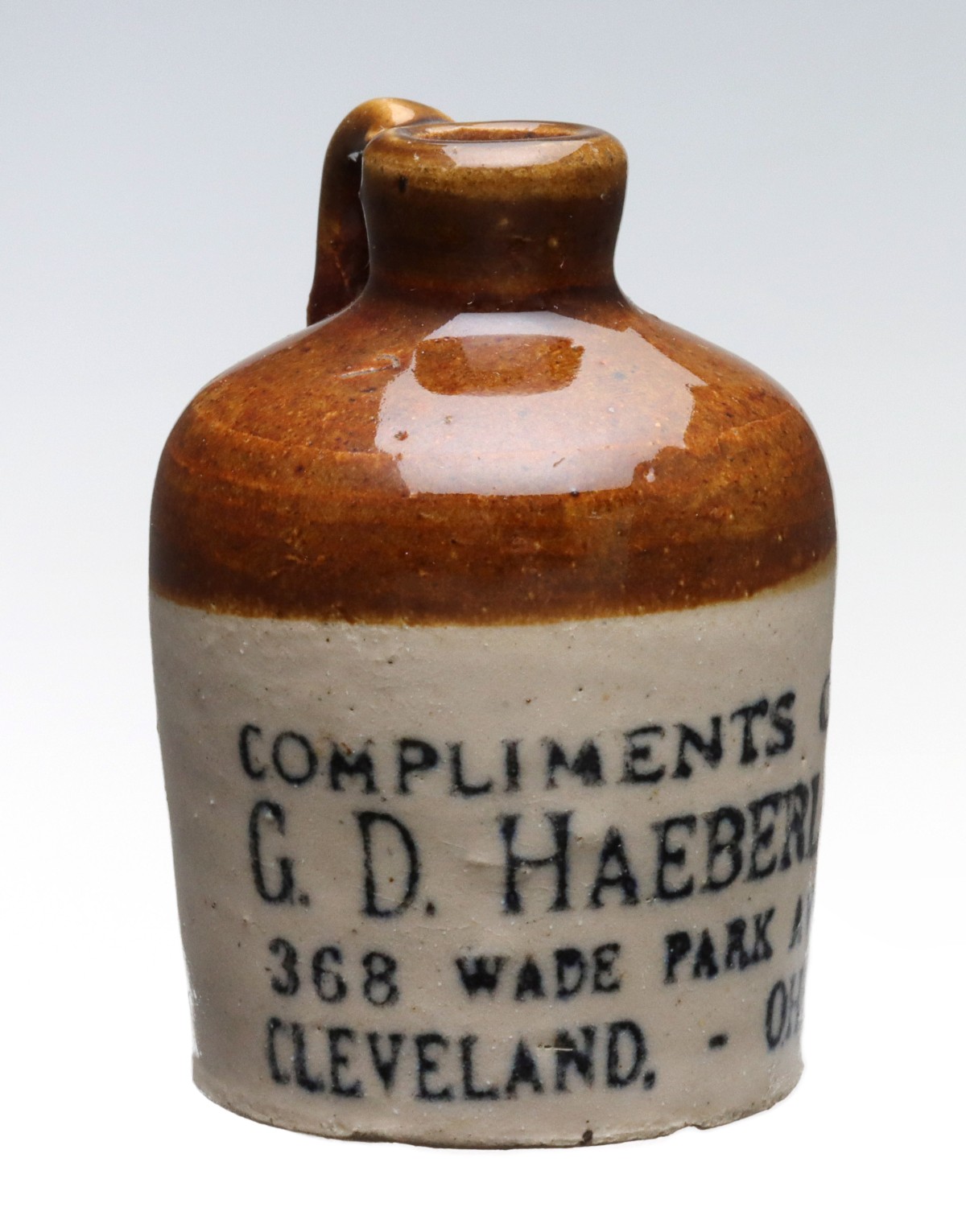 Appraisal: CLEVELAND OHIO STONEWARE MINI JUG