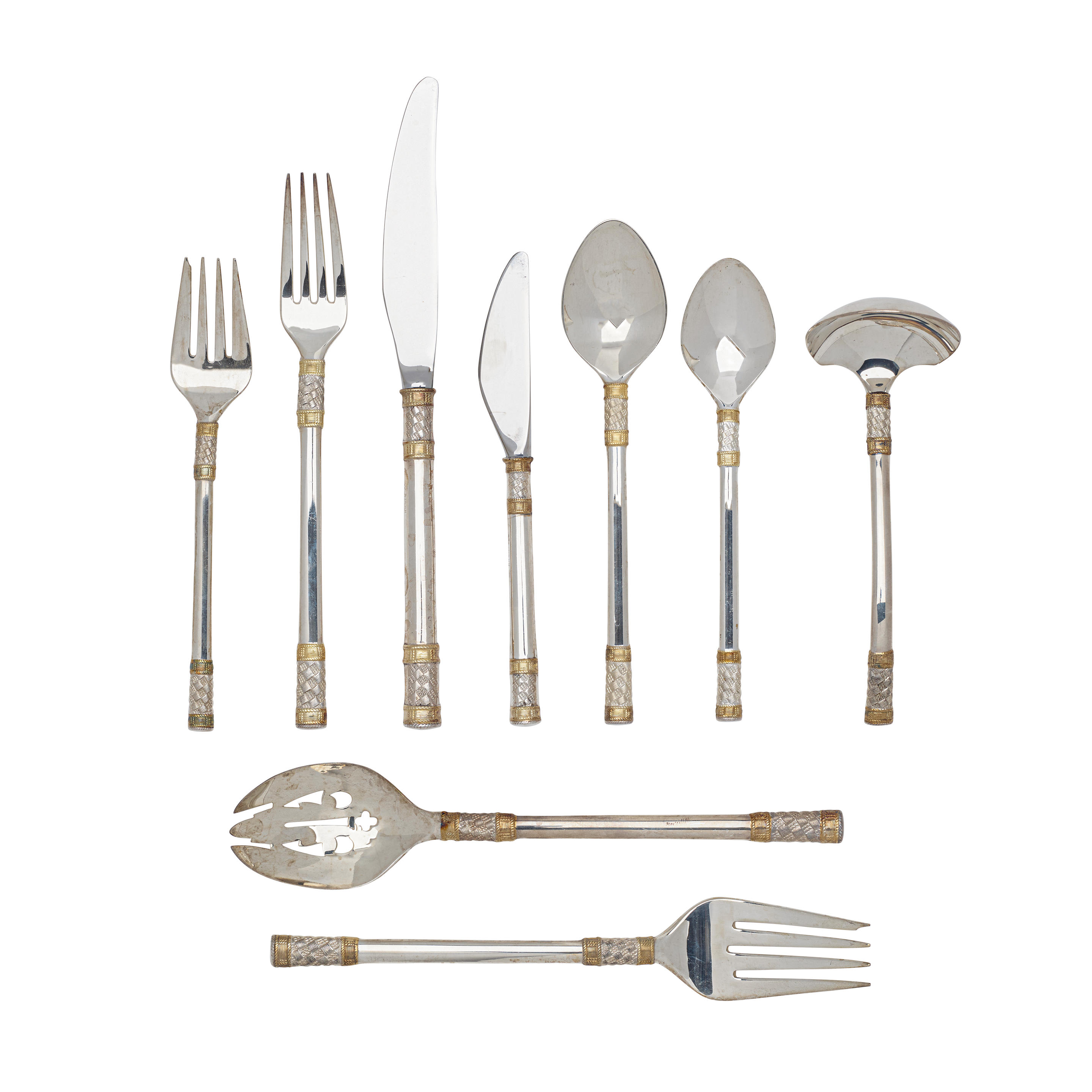 Appraisal: AN AMERICAN STERLING SILVER PARTIAL FLATWARE SERVICE FOR NINE BY