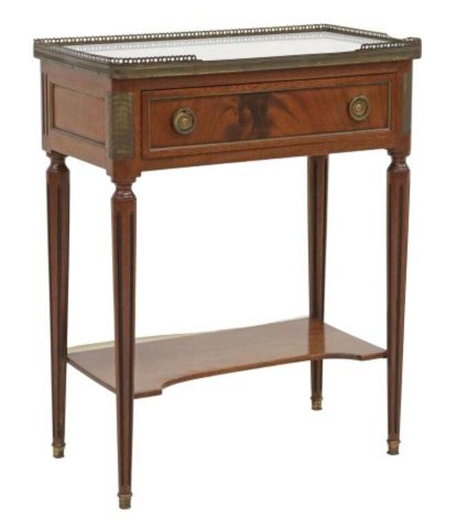 Appraisal: French Louis XVI style mahogany side table stand th c