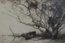 Appraisal: Squire Morgan - Ti Trees etching signed 'Squire Morgan' lower