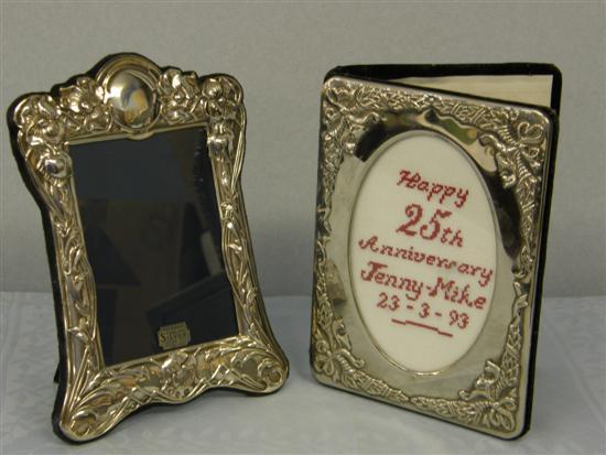 Appraisal: Modern silver photo frame Sheffield by photo aperture by and