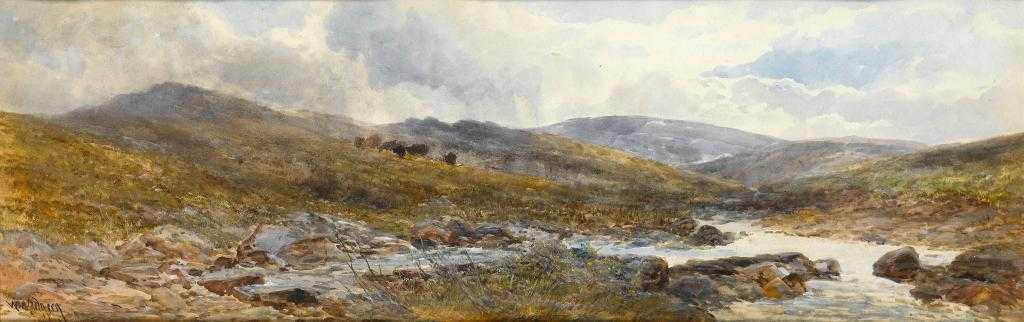 Appraisal: WILLIAM WIDGERY - DARTMOOR signed watercolour heightened with white x