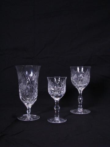 Appraisal: Twenty-two pieces of cut crystal stemware including white wines red