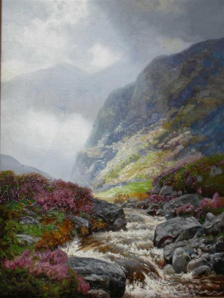 Appraisal: GEORGE MELVIN RENNIE SCOTTISH - A GLEN IN AUTUMN Signed