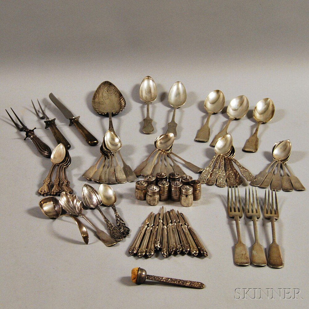 Appraisal: Group of Assorted Sterling Silver Flatware including ten Gorham nut