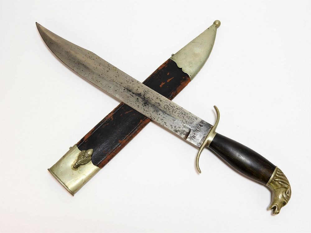 Appraisal: Esser Horse Pommel Bowie Knife and Sheath Germany C late