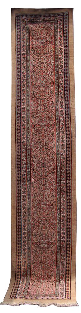 Appraisal: ORIENTAL RUG SERAB RUNNER ' x ' Series of geometric