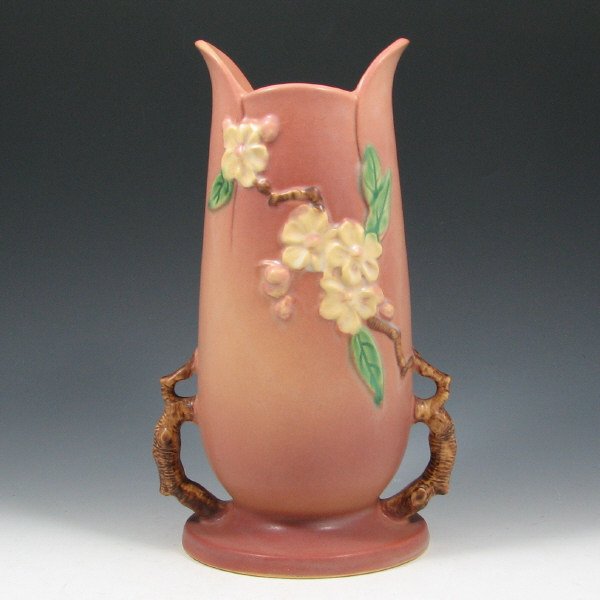 Appraisal: Roseville Apple Blossom - Vase - Mint Roseville Apple Blossom