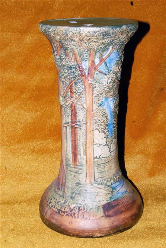 Appraisal: ART POTTERY DECORATED PEDESTAL