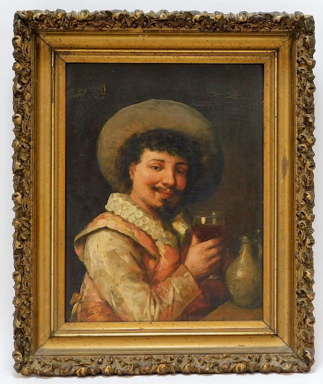 Appraisal: C Dutch Chiaroscuro Portrait Painting of a Man Neatherlands th