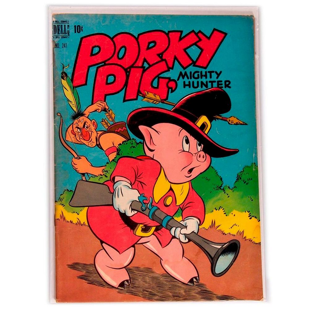 Appraisal: Two Porky Pig Comics Porky Pig Mighty Hunter Four-Color Dell