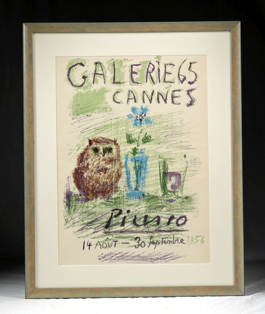 Appraisal: Framed Picasso Gallerie Cannes Lithograph - Pablo Ruiz Picasso Spanish