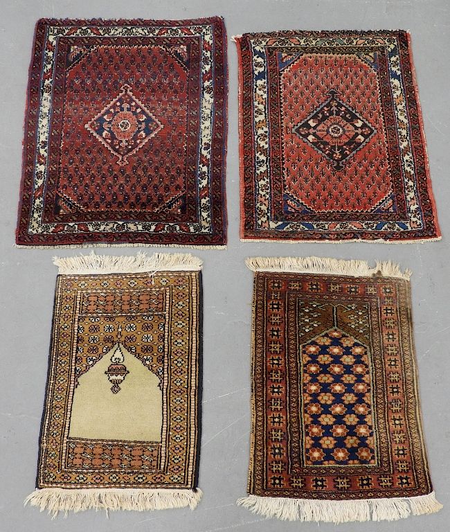 Appraisal: Persian Middle Eastern Prayer Rug Mat Carpets Persia th Century