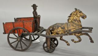 Appraisal: Early Carpenter cast iron tip coal cart circa pat May