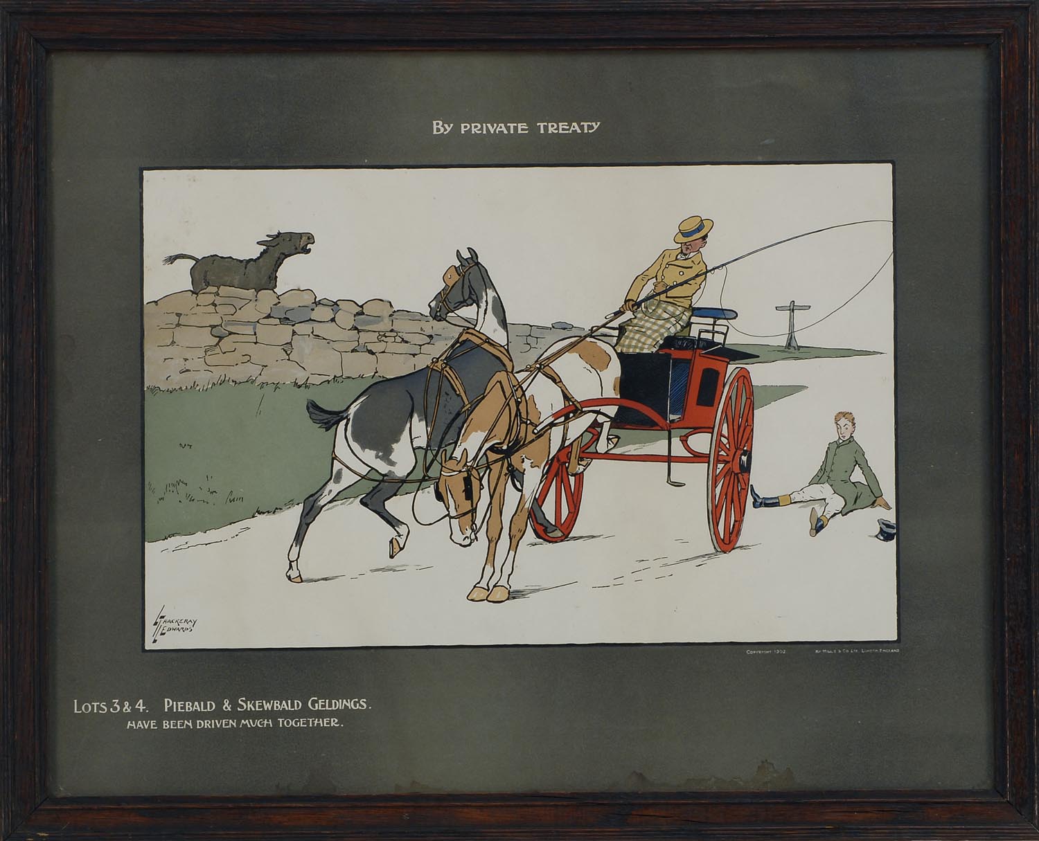 Appraisal: FRAMED LITHOGRAPH AFTER L THACKERAY EDWARDS By Private Treaty Lots