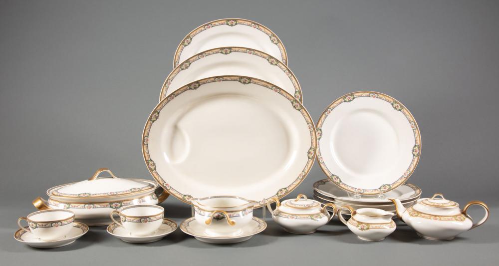 Appraisal: Haviland Limoges Porcelain Belfort Table Service marked variously lined with