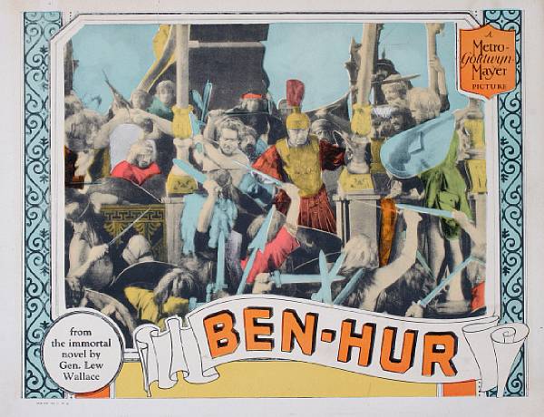 Appraisal: Ben-Hur MGM lobby card condition A- some pin holes and