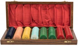 Appraisal: Set of Catlin Poker Chips in Silk Lined Wood Case