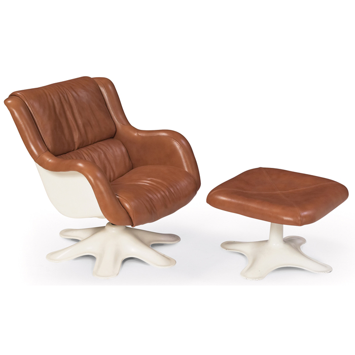 Appraisal: Yrjo Kukkapuro Karuselli lounge chair and ottoman by Haimi Finland