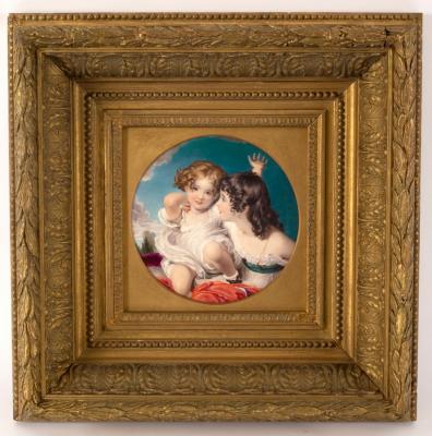 Appraisal: A Davenport porcelain plaque George Gray after Sir Thomas Lawrence