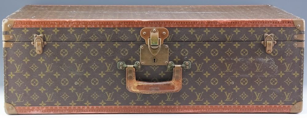 Appraisal: Louis Vuitton Hard Sided LV Travel Trunk Suitcase Authentic Louis