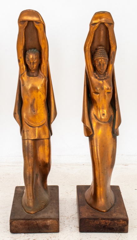 Appraisal: ART DECO LE RHYTHME LA RHYTHMIQUE SCULPTURES French Art Deco