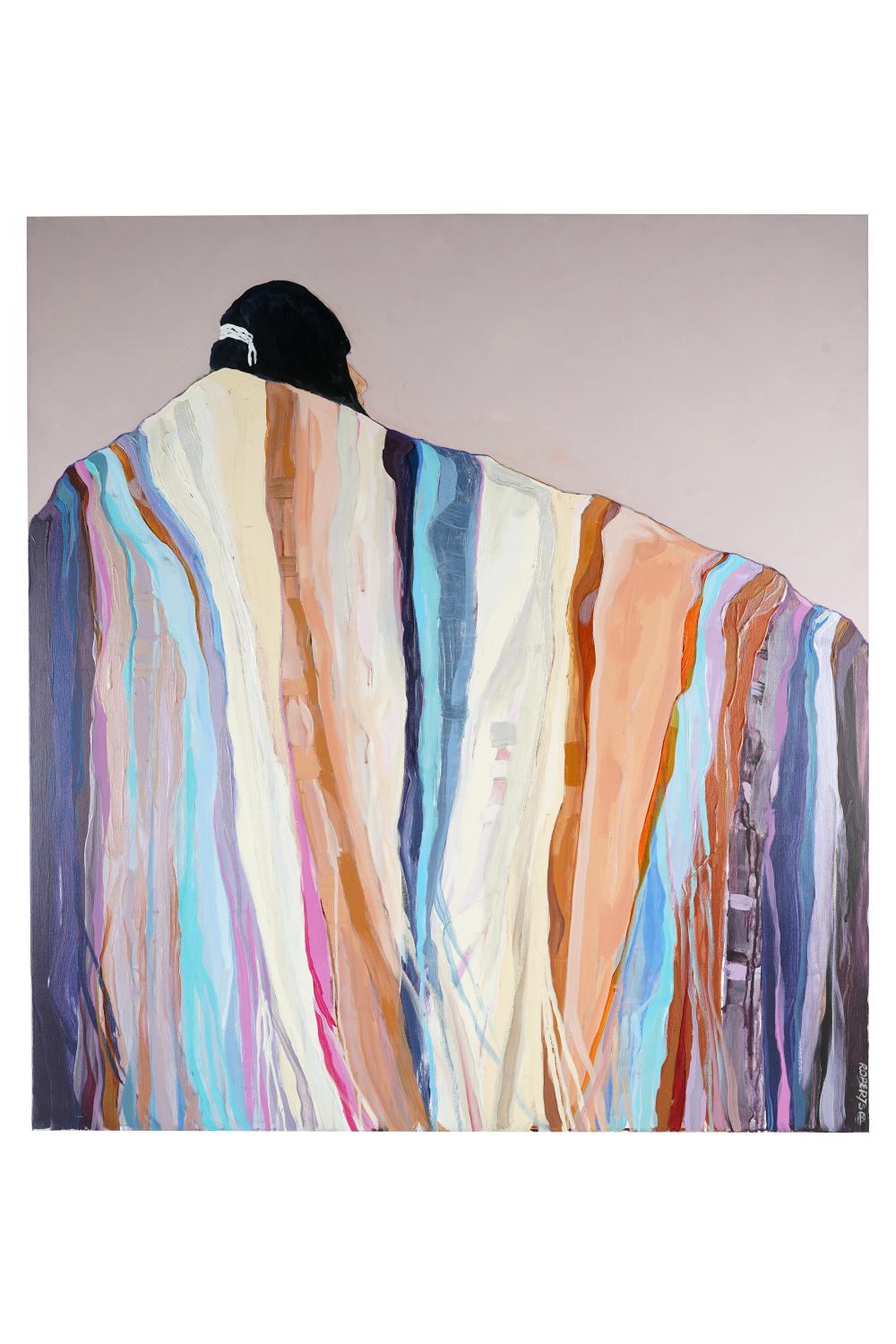 Appraisal: DOLONA ROBERTS B PLAZA BLANKET acrylic on canvas signed lower