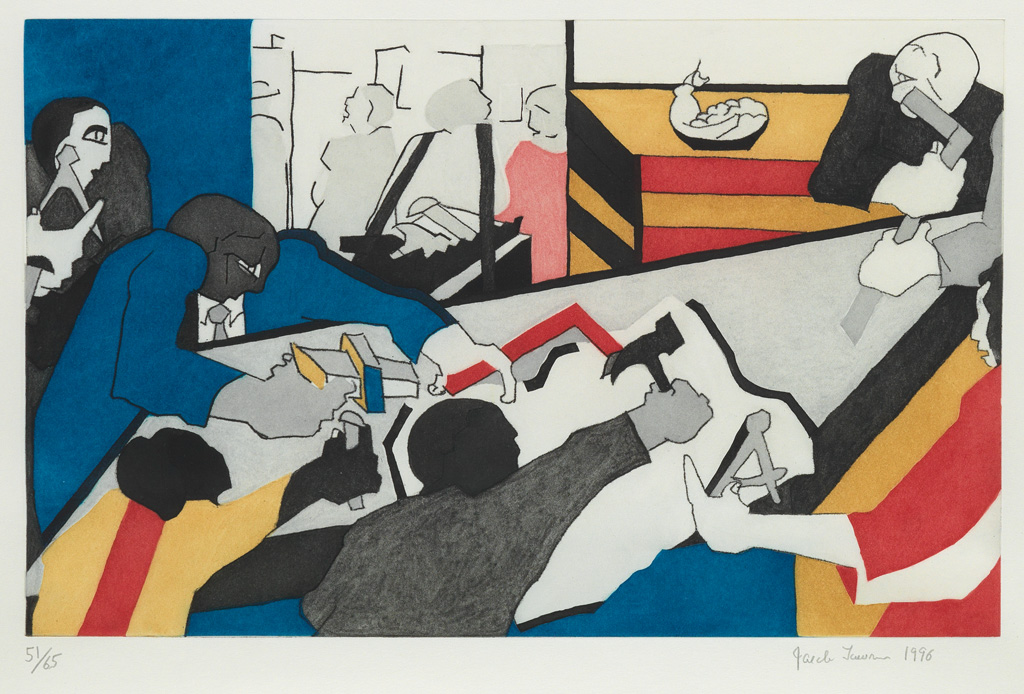 Appraisal: JACOB LAWRENCE - Ten Builders Color soft-ground etching with aquatint