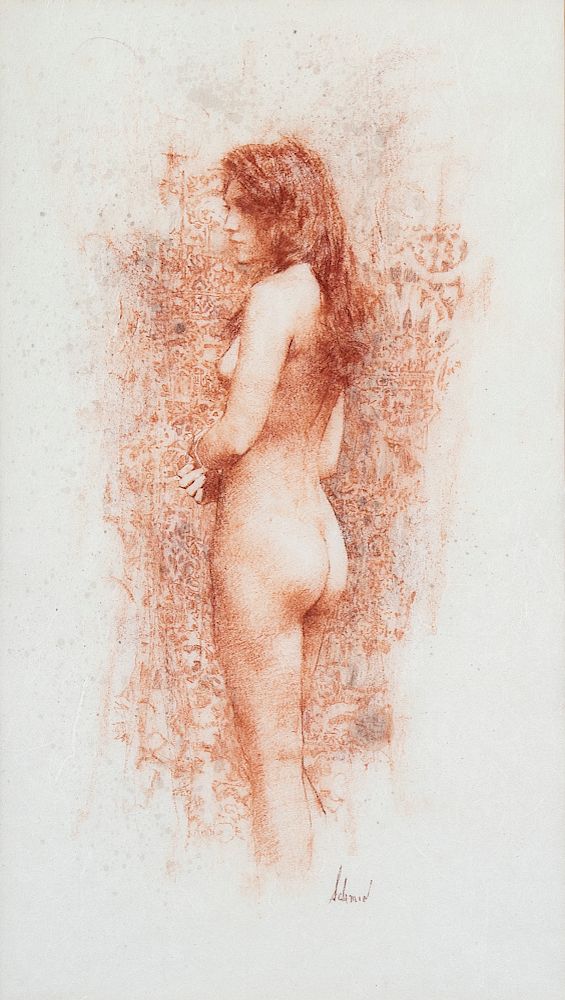 Appraisal: Richard Schmid Untitled Nude RICHARD SCHMID b Untitled Nude conte