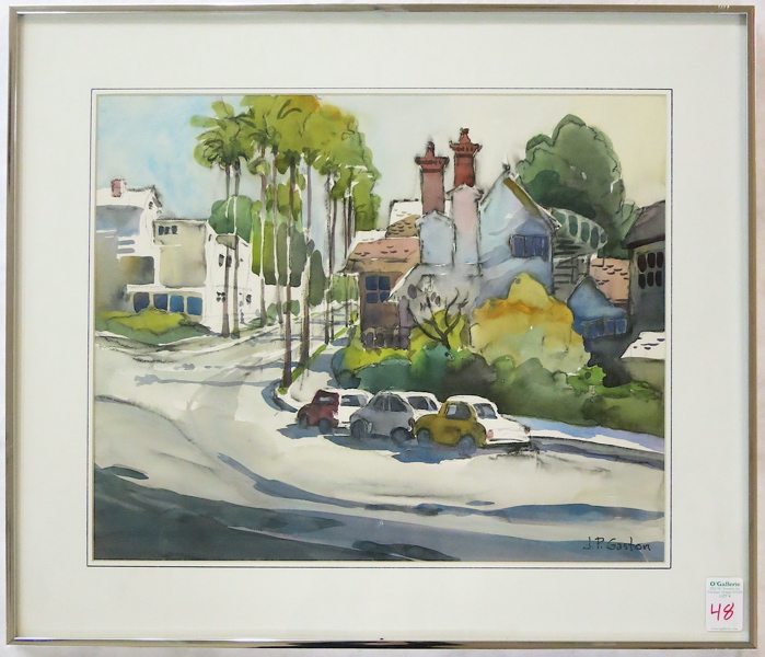 Appraisal: JEROME PRIEBE GASTON WATERCOLOR ON PAPER California - Corona Del