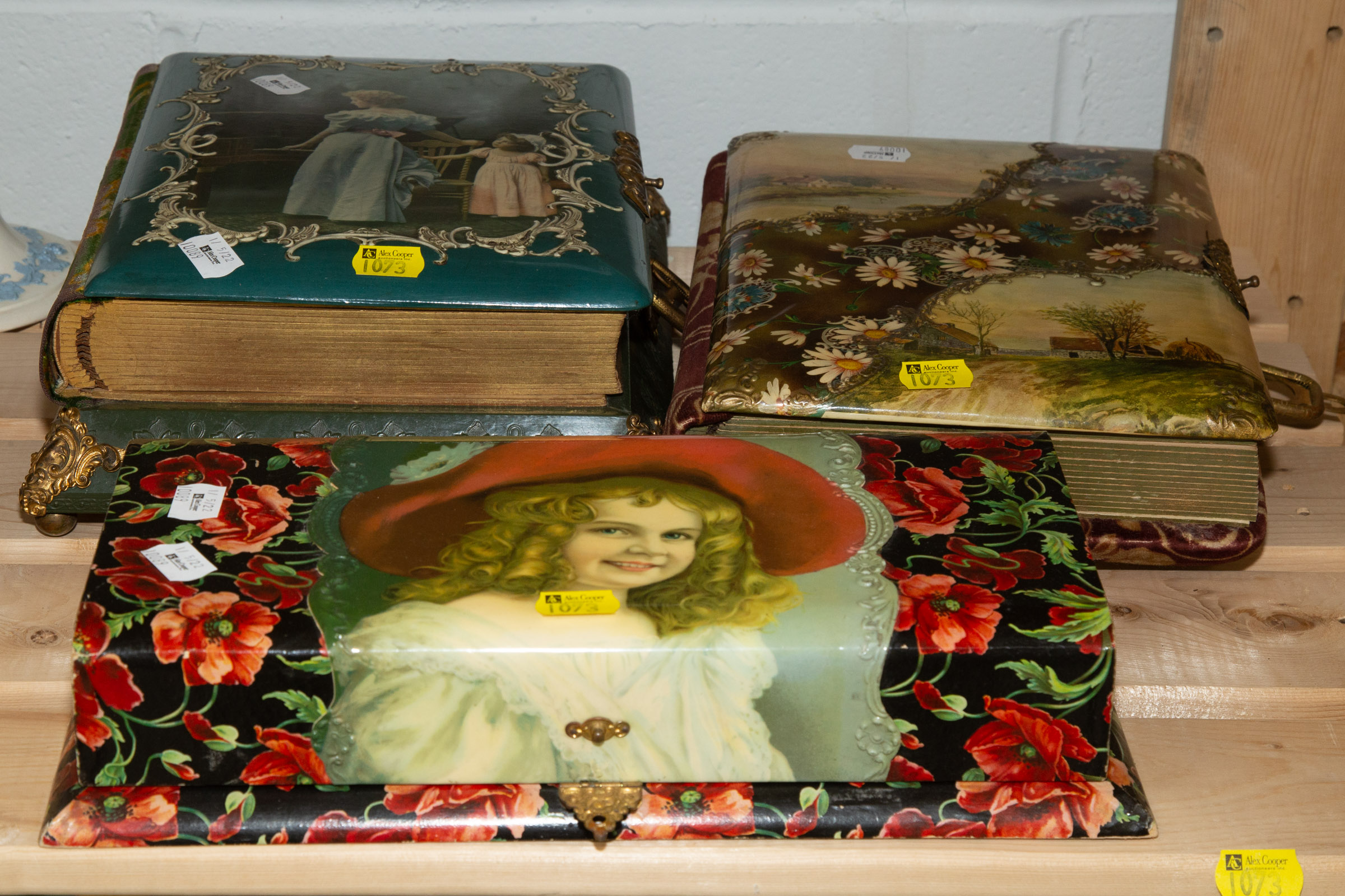 Appraisal: ASSORTED CELLULOID ITEMS Includes two photo albums one with music