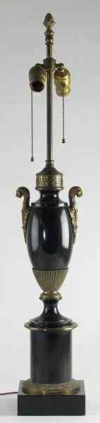 Appraisal: Empire Style Table Lamppainted black urn form body with ormolu