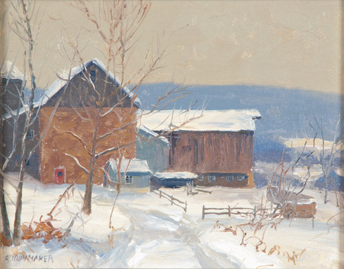 Appraisal: Alfred Nunamaker American - Old Stone Springhouse Oil on canvas