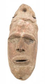 Appraisal: A Group of Oceanic Articles a carved wood mask PAPUA