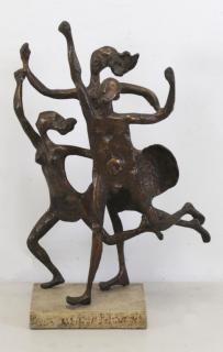 Appraisal: HEBALD Milton Bronze Acrobat Family Incised signature 'HEBALD III' at