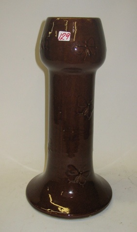 Appraisal: AN AMERICAN GLAZED ART POTTERY VASE having raised butterfly design