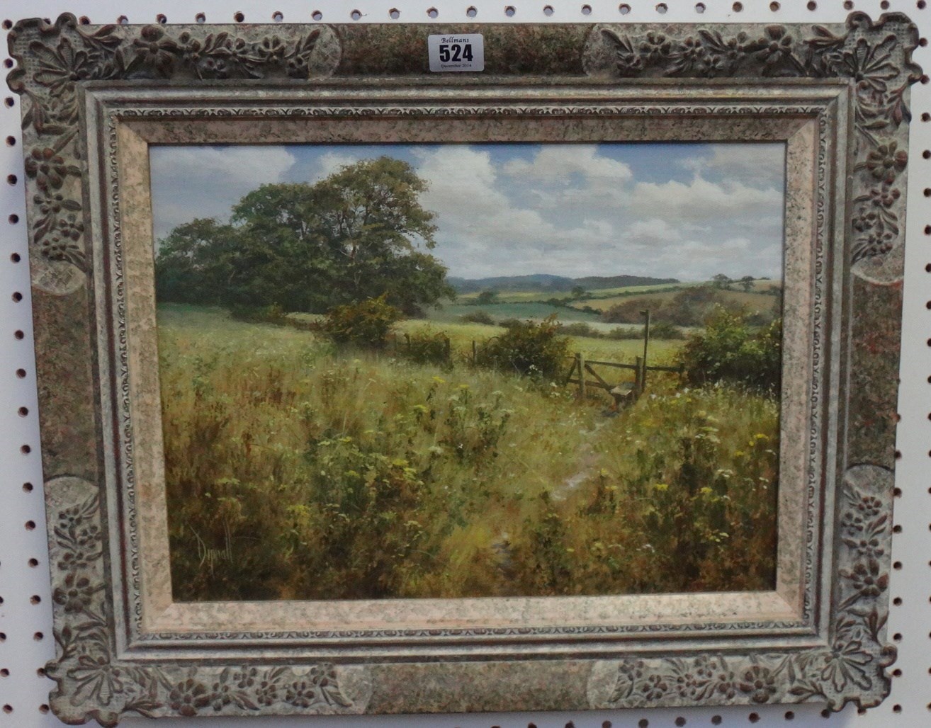 Appraisal: David Dipnall th century Summer Fields oil on canvas signed