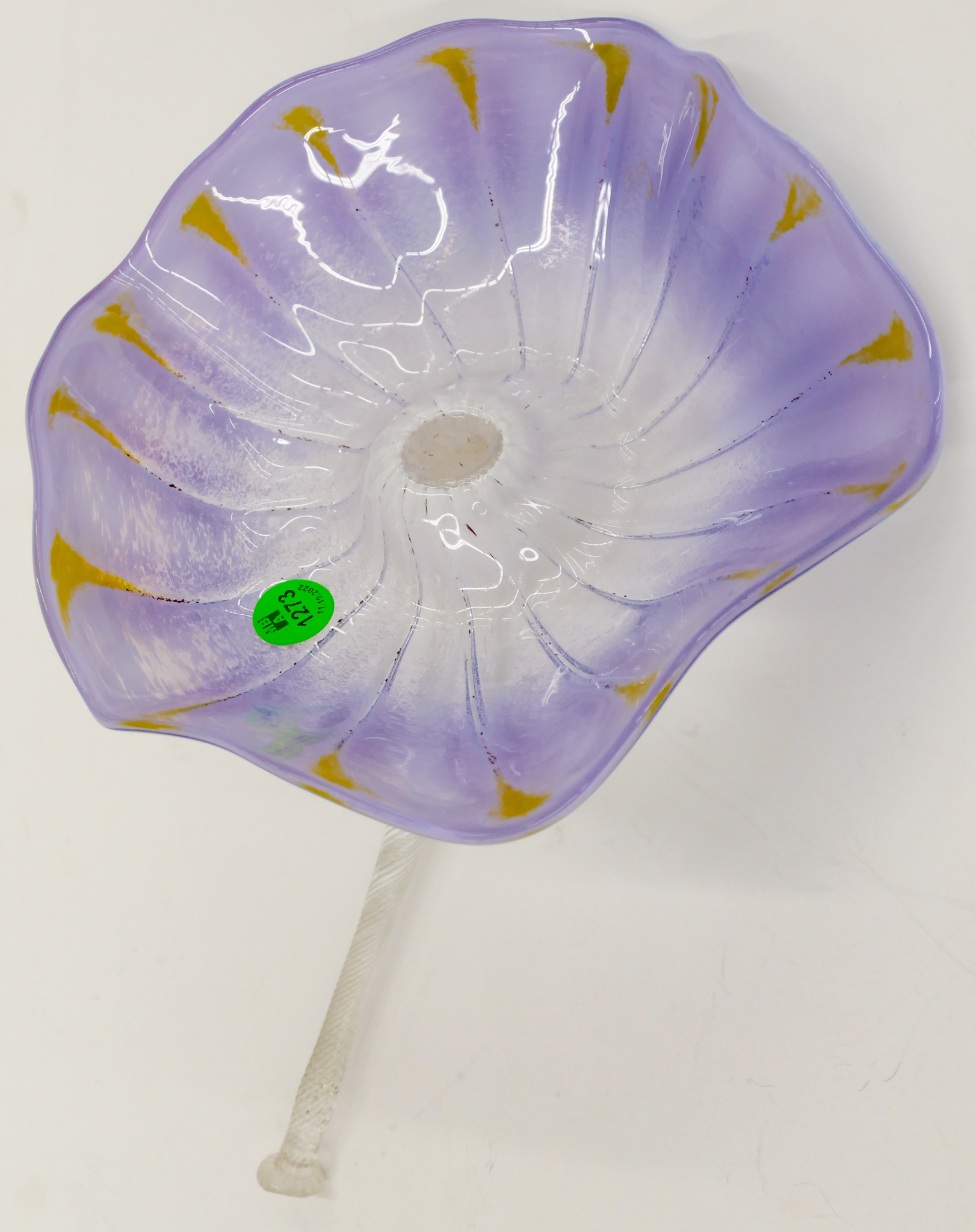 Appraisal: Pilchuck Purple Studio Glass Table Flower '' Unsigned